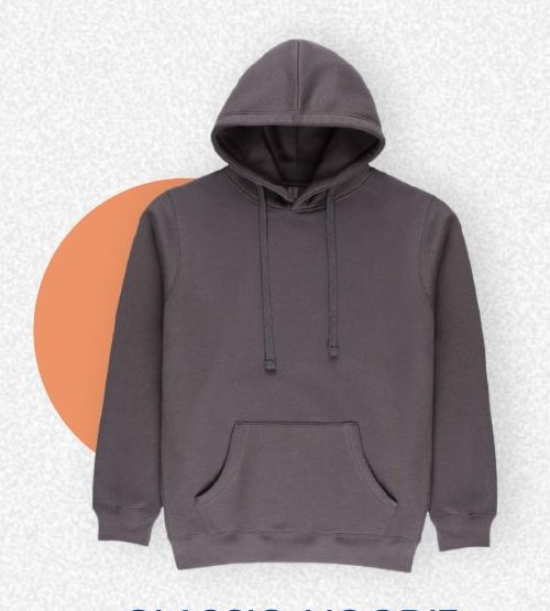 Milltex style 717 classic pullover hoodie in charcoal