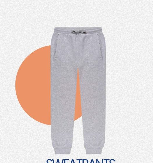 Milltex style 724 sweatpants in heather grey